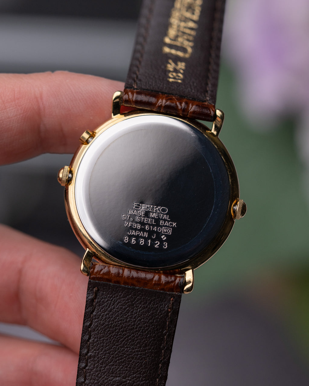Seiko 7F38-6140 Day+Date, GMT, Moonphase
